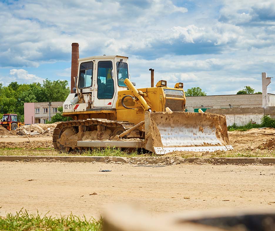 construction equipment on job site